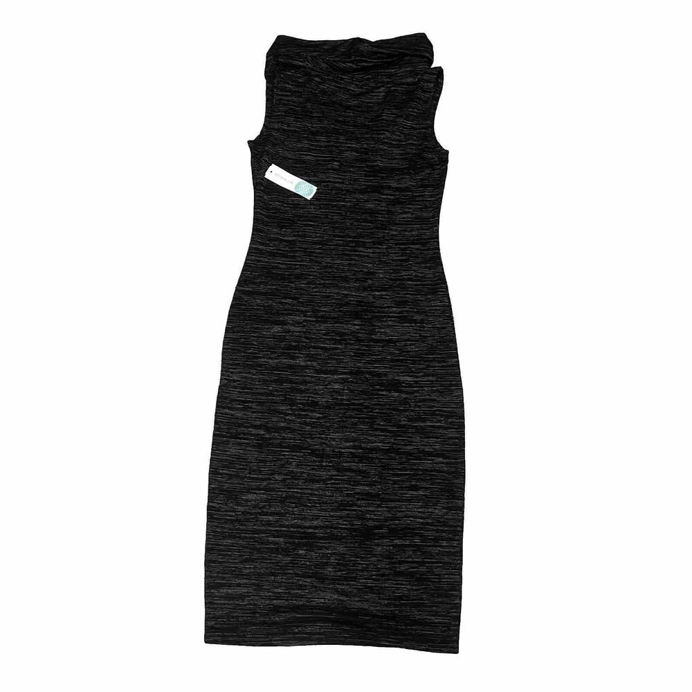 RD Style Stitch Fix Space Dye Cowl Neck Midi Dress In Charcoal Gray SZ S - Picture 5 of 6